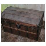 Dome top trunk with contents.