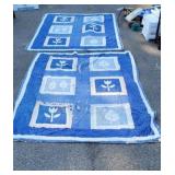 2 floral quilts. Pp