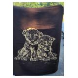 Blankets, 1 knitted.