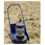 Snow shovel, and kerosene heater.