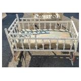 Victorian Folding rocking toddler bed.