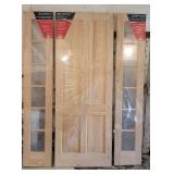 3pcs - 96"Tx36" door, side lights are 96"x18".