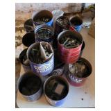 Coffee cans of hardware
