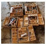 5 wooden child tool boxes