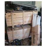 2 huge crates plastic wheels - lawn mower