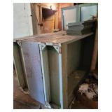 3 metal sliding door showcases - some assembly