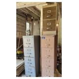 3 metal file cabinets