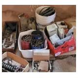 7 boxes/ tubs hardware, filters,misc tools, etc.