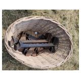 Basket of shoe lasts.