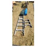 2 aluminum step ladders.