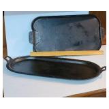 2x$ - cast iron griddles - 1 is Wagner