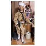 Child size mannequin - dressed military With