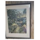 Wallace nutting print - garden of Larkspur