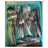 Contents of drawer - mixed sets of flatware