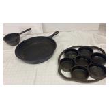 3 piece Lodge cast iron