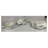 5 piece Corning Ware - lid has chip