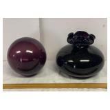 Purple ball and vase