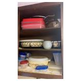 Contents of cupboards - mostly serverware and