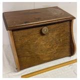 Wood bread box - worn finish