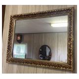 Gold framed mirror approx 22"x30"