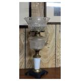 Cast iron base oil lamp