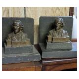 Pr bronze Shakespeare bookends - great patina