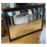 Mahogany mirror w/nice carvings