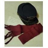 Military academy hat and sash