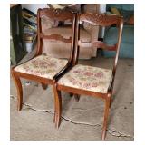 Pair of mahogany chairs