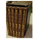 6 vol set leather Robert lewis Stevenson books