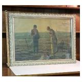 Print - praying in field