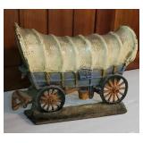 Cast iron covered wagon doorstop