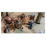 Box - copper & brass items