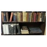 2 rows early books - living age, Crusoe, Irving,