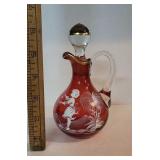 Mary Gregory - pink vinegar cruet