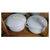 2 ironstone chamber pots