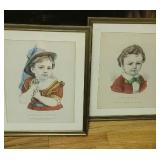 2x$ pair of Currier & Ives prints -