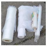 Rolls of plastic.