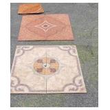 2 floor designs, 1 has 3 extra tiles, 1 has