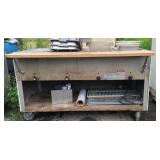 Propane waterless food warmer. With extra trays,