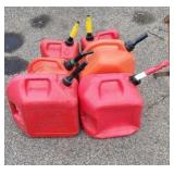 6 gas cans.