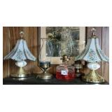 5 lamps - on bookcase