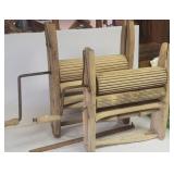 2 wooden laundry wringers