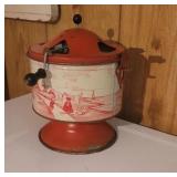 Tin toy washing machine - red windmills