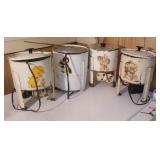 4 early Tin toy washing machines