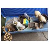 Tub - wicker bike planter, lamp, bottle, etc