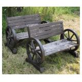 2 benches. 1 has major damage.