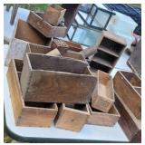 Pile of wooden boxes