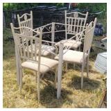 Table missing glass with 4 chairs