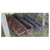 4 wooden trays